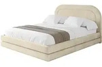 Altdecor Polsterbett, Ecru, Textil, H3 + H4, 160x200 cm, Schlafzimmer, Betten,