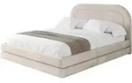 Altdecor Polsterbett, Beige, Textil, H3 + H4, 140x200 cm, Schlafzimmer, Betten,
