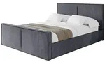 Altdecor Polsterbett, Dunkelgrau, Textil, 180x200 cm, Schlafzimmer, Betten,