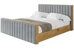 Altdecor Polsterbett, Grau, Textil, H3 + H4, 160x200 cm, Schlafzimmer, Betten,