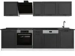Vicco K&uuml;chenzeile, Anthrazit, Wei&szlig;, Holzwerkstoff, Rechteckig, 280x206.8x46...