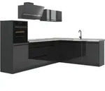 Vicco Eckk&uuml;che, Anthrazit, Anthrazit, Holzwerkstoff, Formgebogen, 287x206.8x60...