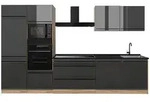 Vicco K&uuml;chenzeile, Anthrazit, Eiche, Holzwerkstoff, Rechteckig, 340x206.8x60...