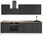 Vicco K&uuml;chenzeile, Anthrazit, Wei&szlig;, Holzwerkstoff, Rechteckig, 280x206.8x60...