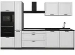 Vicco K&uuml;chenzeile, Wei&szlig;, Anthrazit, Holzwerkstoff, Rechteckig, 310x206.8x60...