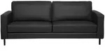 Beliani 3-Sitzer-Sofa, Schwarz, Leder, 204x87x91 cm, Wohnzimmer, Sofas &...