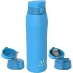 Trinkflasche, Blau, Metall, 8.4x8.4 cm, Kaffee & Tee, Kannen, Trinkflaschen