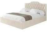 Altdecor Polsterbett, Creme, Textil, H3 + H4, 140x200 cm, Schlafzimmer, Betten,