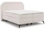 S-Style Boxbett, Wei&szlig;, Metall, Echtholz, Teilmassiv,Birke, Buche, 2-Sitzer, H3,