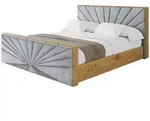 Altdecor Polsterbett, Hellgrau, Textil, 180x200 cm, Schlafzimmer, Betten,
