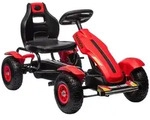 Homcom Kinder-Gokart, Rot, Kunststoff, 58x61x117 cm, unisex, Outdoor Spielzeug,