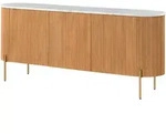 Massivmoebel24 Sideboard, Natur, Holz, Echtholz,Mangoholz, 2 F&auml;cher, 180x76x40...