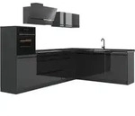 Vicco Eckk&uuml;che, Anthrazit, Anthrazit, Holzwerkstoff, Formgebogen, 287x206.8x60...