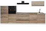 Vicco K&uuml;chenzeile, Sonoma Eiche, Wei&szlig;, Holzwerkstoff, Rechteckig, 340x143x60...