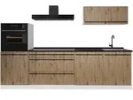 Vicco K&uuml;chenzeile, Eiche Artisan, Wei&szlig;, Holzwerkstoff, Rechteckig, 280x143x60...