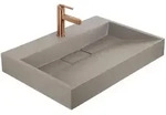 REA Waschbecken, Beige, Keramik, Rechteckig, 46x14x70 cm, Badezimmer,...
