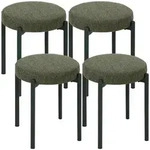 Homcom Hocker, Dunkelgr&uuml;n, Metall, 4-Sitzer, Rundrohr, 45x47.5x45 cm,...
