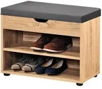 Schuhregal, Beige, Holzwerkstoff, 60x45x30 cm, Garderobe, Schuhaufbewahrung,