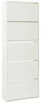 [en.casa] Schuhkipper, Wei&szlig;, Holzwerkstoff, Rechteckig, 24x169x60 cm, Garderobe,