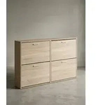 Kadima Design Schuhschrank, Beige, Kunststoff, Rechteckig, 120x81x24 cm, Garderobe,