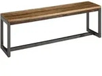 Kadima Design Sitzbank, Braun, Metall, Echtholz,Mangoholz, Rechteckig, 45x46x120 cm,