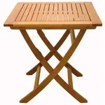 Klapptisch, Braun, Holz, 4-Sitzer, Quadratisch,quadratisch, 80x73x80 cm,