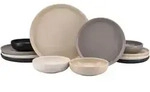 Creatable Tafelservice Uno, Mehrfarbig, Keramik, 12-teilig, Essen & Trinken,