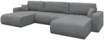 Altdecor Wohnlandschaft, Taupe, Kunststoff, 4-Sitzer, U-Form, 377x88x193 cm,