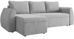 Mirjan24 Eckschlafsofa, Hellgrau, Kunststoff, L-Form,L-Form, 245x143 cm, Wohnzimmer,