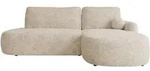 Mirjan24 Ecksofa, Beige, Kunststoff, 5-Sitzer, Ottomane rechts,L-Form, 274x174 cm,
