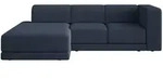 Selsey Ecksofa, Dunkelblau, Kunststoff, 4-Sitzer, Ottomane links,L-Form,...