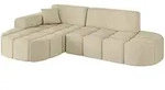 Altdecor Ecksofa, Beige, Textil, 3-Sitzer, L-Form, 252x173 cm, Wohnzimmer,...