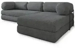 Masseno Ecksofa, Grau, Textil, 4-Sitzer, L-Form, 270x160 cm, Wohnzimmer, Sofas &