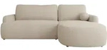 Mirjan24 Ecksofa, Natur, Kunststoff, 5-Sitzer, Ottomane rechts,L-Form, 250x174 cm,