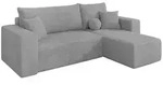 Altdecor Ecksofa, Grau, Kunststoff, 3-Sitzer, L-Form, 249x139 cm, Wohnzimmer, Sofas &