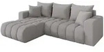 Altdecor Ecksofa, Silber, Kunststoff, 5-Sitzer, L-Form, 277x194 cm, Wohnzimmer,...