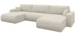 Altdecor Wohnlandschaft, Sand, Kunststoff, 4-Sitzer, U-Form, 377x88x193 cm,