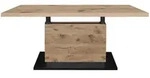 Mid.you Couchtisch Lift, Schwarz, Eiche, Metall, Holzwerkstoff, rechteckig,...