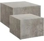 tectake Couchtisch, Grau, Holz, Rechteckig, 60x40x60 cm, Wohnzimmer,