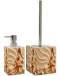 Sanilo Badezimmer, Beige, Kunststoff, Grafikmuster, Rechteckig, 7x17x7 cm,