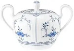 Seltmann Weiden Zuckerdose, Blau, Wei&szlig;, Keramik, Rund, 7.9 cm, Kaffee & Tee,