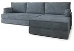 Masseno Ecksofa, Grau, Textil, 4-Sitzer, L-Form, 270x160 cm, Wohnzimmer, Sofas &