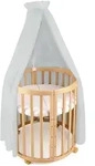 waldin Himmel, Grau, Textil, Uni, Babym&ouml;bel, Babybetten, Gitterbett