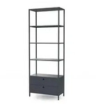Jan Nowak B&uuml;ro-Regal, Anthrazit, Metall, 80x220x40 cm, Arbeitszimmer,...