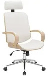 CLP Drehstuhl, Wei&szlig;, Eukalyptusholz, Metall, 70x118x70 cm, Arbeitszimmer,