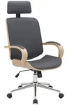 CLP Drehstuhl, Grau, Eukalyptusholz, Metall, 70x118x70 cm, Arbeitszimmer,