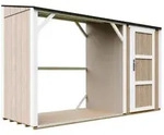 Timbela Brennholzlager, Braun, Holz, 120x220x345 cm, Aufbewahrung &...
