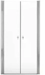 Home Deluxe Pendelt&uuml;r, Silber, Metall, Glas, 120x195 cm, Badezimmer, Baden &