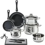 WMF Kochtopfset Diadem Plus, Edelstahl, Metall, 10-teilig, 16 cm,20 cm,16 cm, 2 L,3.7