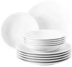 Seltmann Weiden Tafelservice, Wei&szlig;, Keramik, 12-teilig, Rund, 32.3x23.5x32.3 cm,